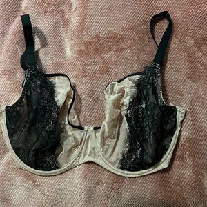 Nude Pink and Black Lace Curvy Kate Bra 36HH